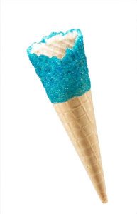 Tall Blue Sherbet Fizz Waffle Cone