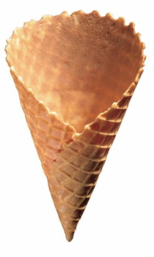 Large Plain Waffle Cone - Suitable for 3+ scoop ice cream, fruit, fresh cream