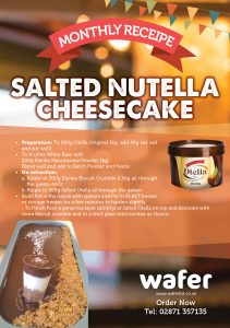 Monthly recipe Salted Nutella Cheesecake