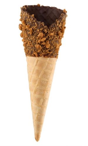 Caramello Waffle Cone - dipped in real Lotus crumbs